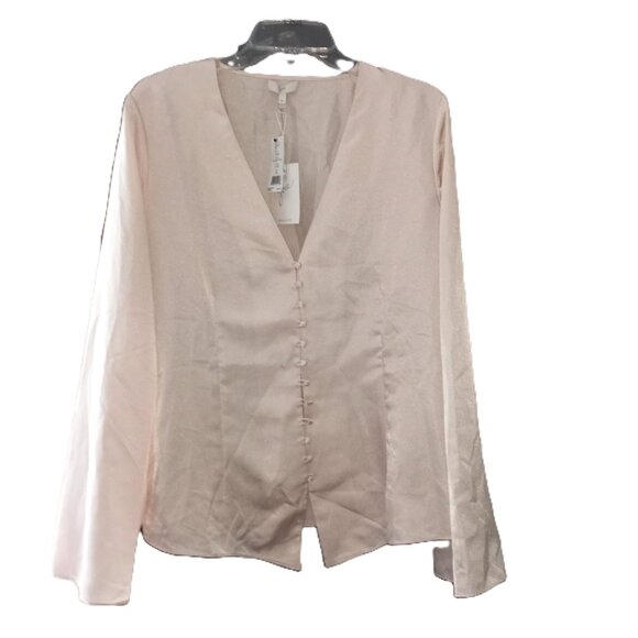 Joie Beige Button down blouse Long Sleeve sz XL, NWT,  /B9 - Picture 1 of 8